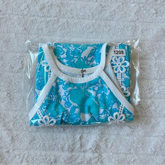 Lilly Pulitzer Pearl Halter Shift Dress Womens Sz 00 Colorful Feminine Cotton - Picture 11 of 11